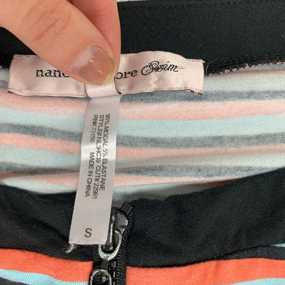 Nanette Lepore Swim Strobe Light Stripe Tunic Womens S Small Cover Up Dress - Picture 12 of 14